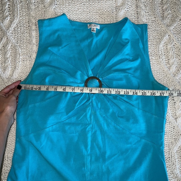 Vintage Y2K Aquamarine Blue Blouse - Picture 4 of 8